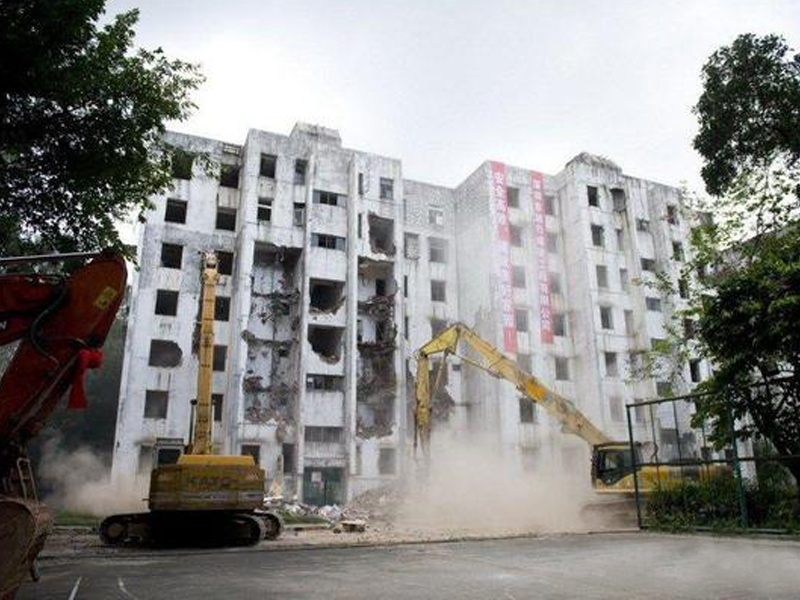 使用海沙的建筑物，墻體受損嚴(yán)重