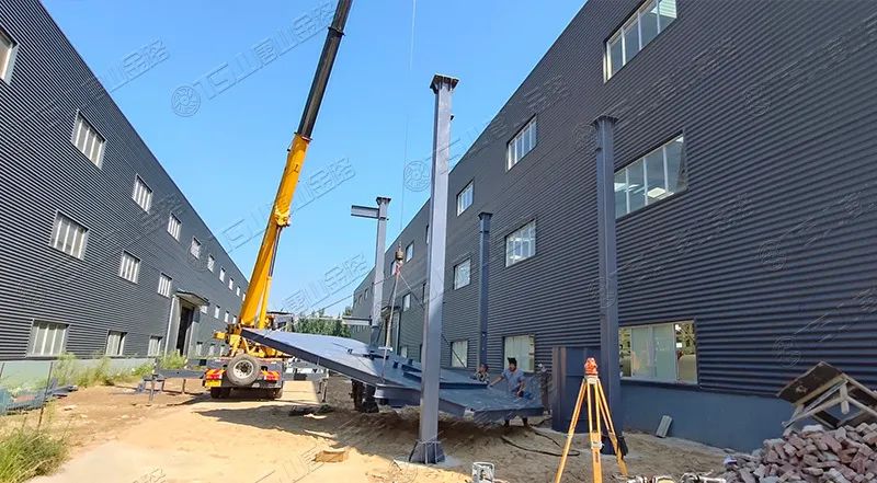 唐山金路廠區(qū)打造小型制砂樓，供客戶帶料試機(jī)